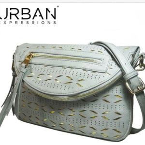 URBAN EXPRESSIONS Beige Gray TASSEL Vegan LEATHER